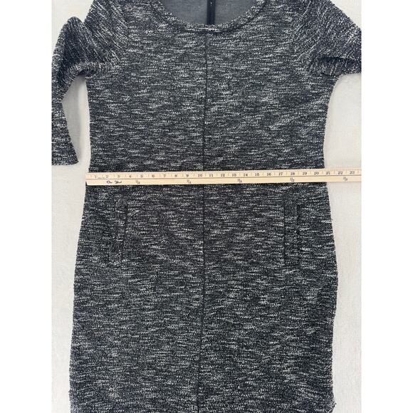 Banana Republic Black White Boucle Dress XL Long Sleeve Stretch Sheath - Picture 9 of 10